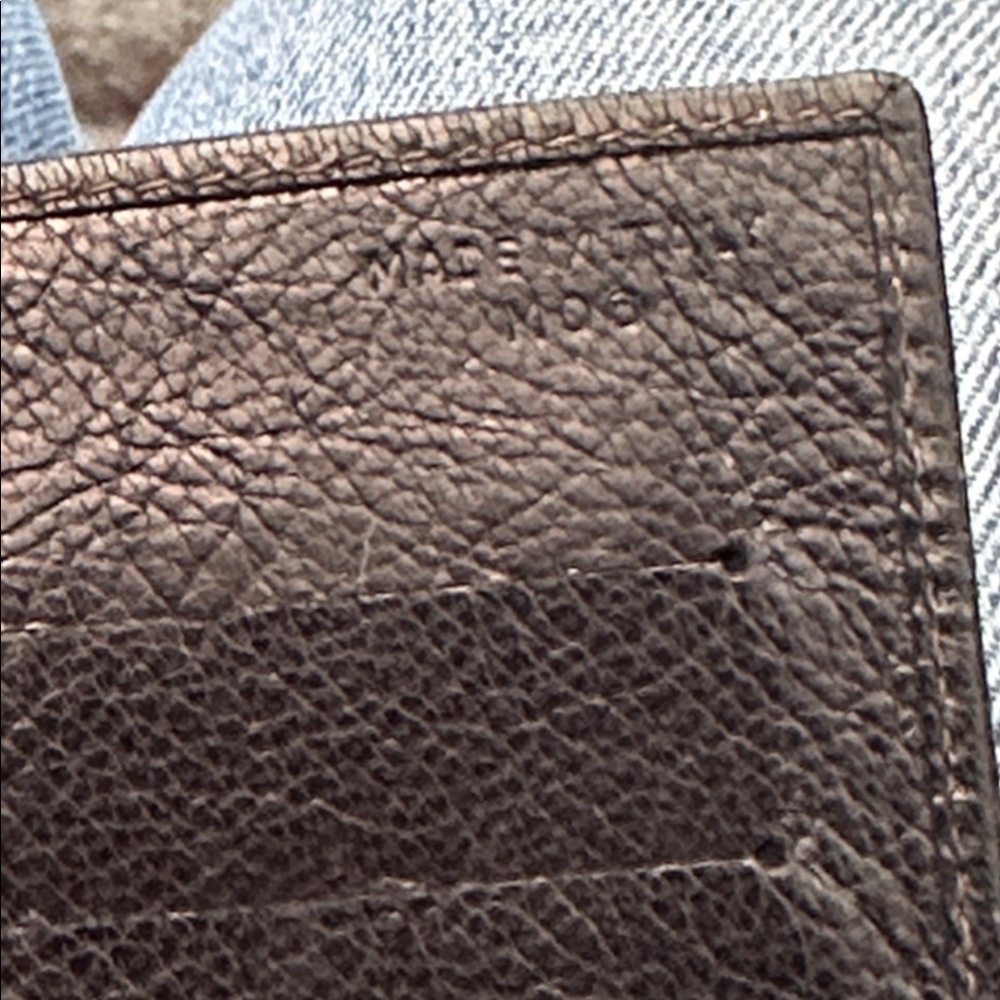 Celine Black Leather long bifold Wallet with Gold Accents / checkbook holder - Picture 6 of 11